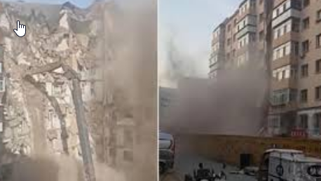 <strong>Demolition of tilted residential buildings in Harbin has beg</strong>