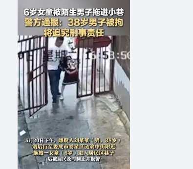 <strong>6岁女童被男子拖进小巷 警方通报</strong>